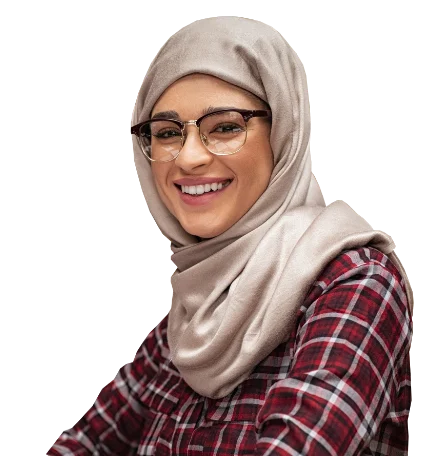 female muslim adult student in hijab