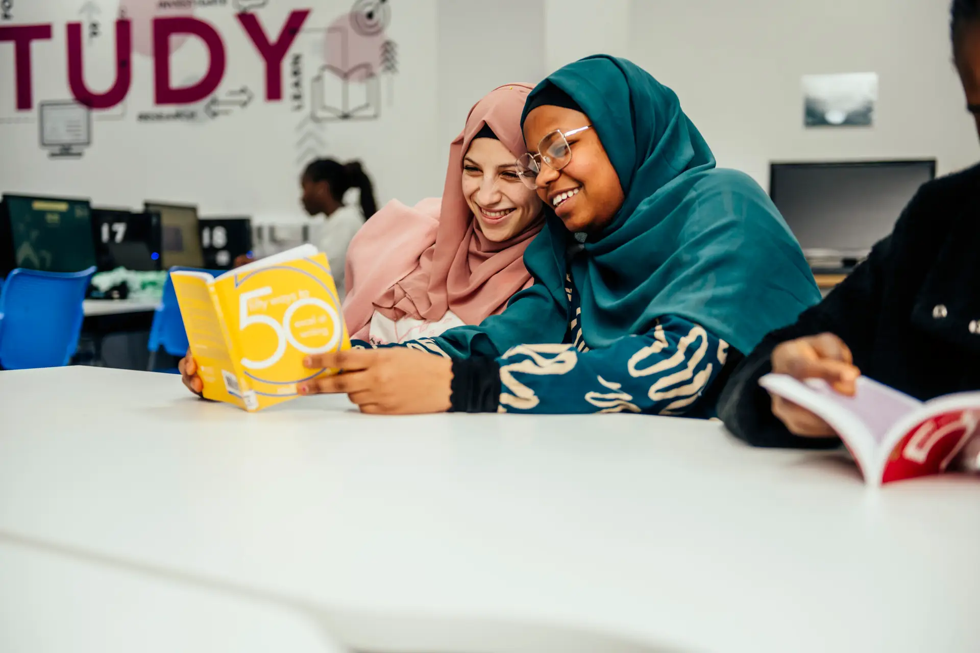 ESOL students reading