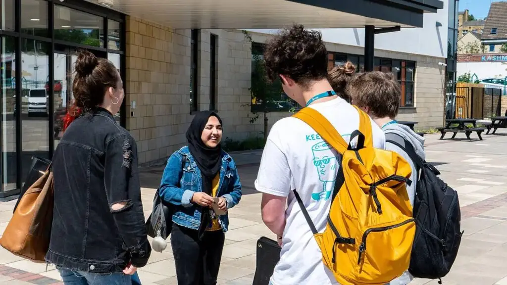 students outside springfield sixth form centre