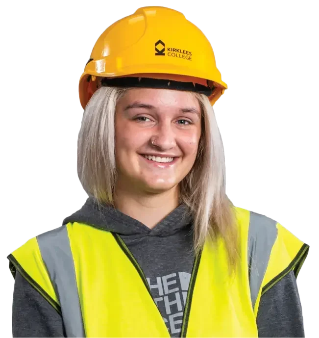Girl wearing safety gears