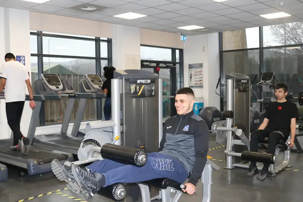 two boys in gym
