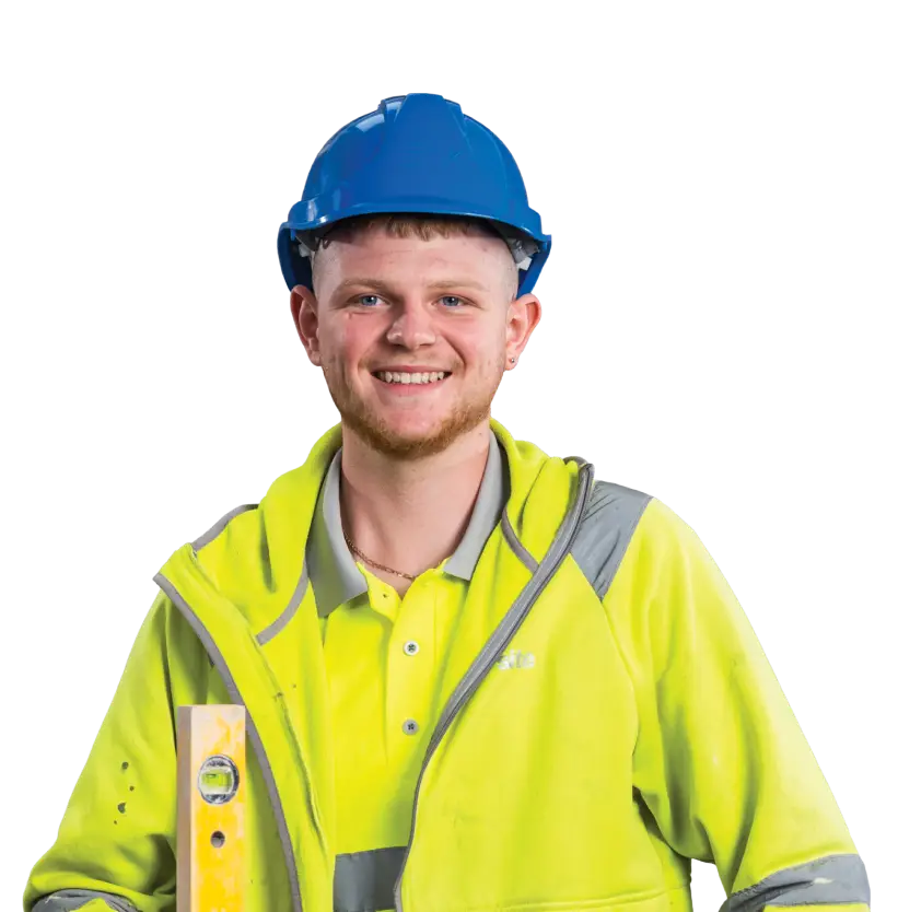 labour person with safety tool