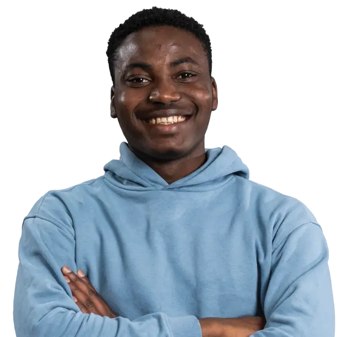 Young black boy smiling