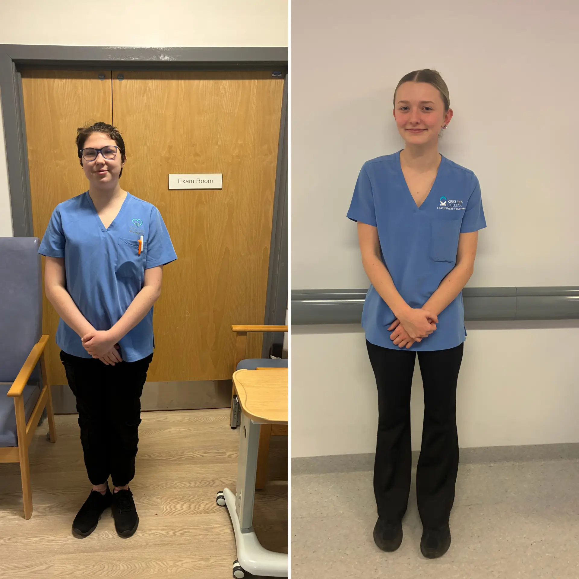 collage of health students on placement