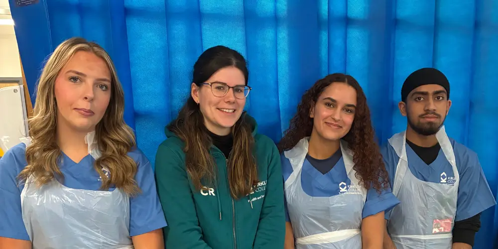 health students pose for picture on placement