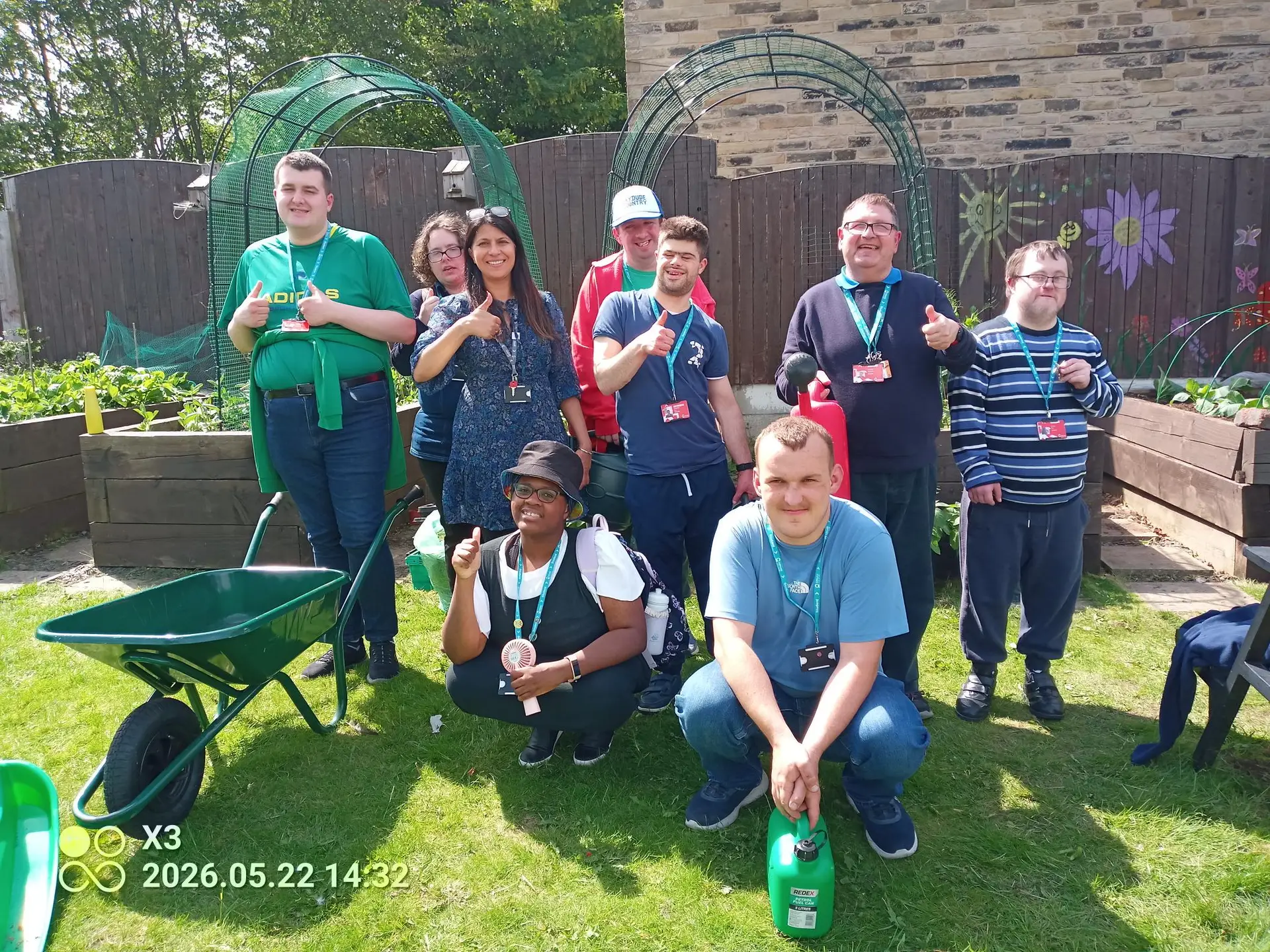 group of Skills for Work and Life students pose for picture