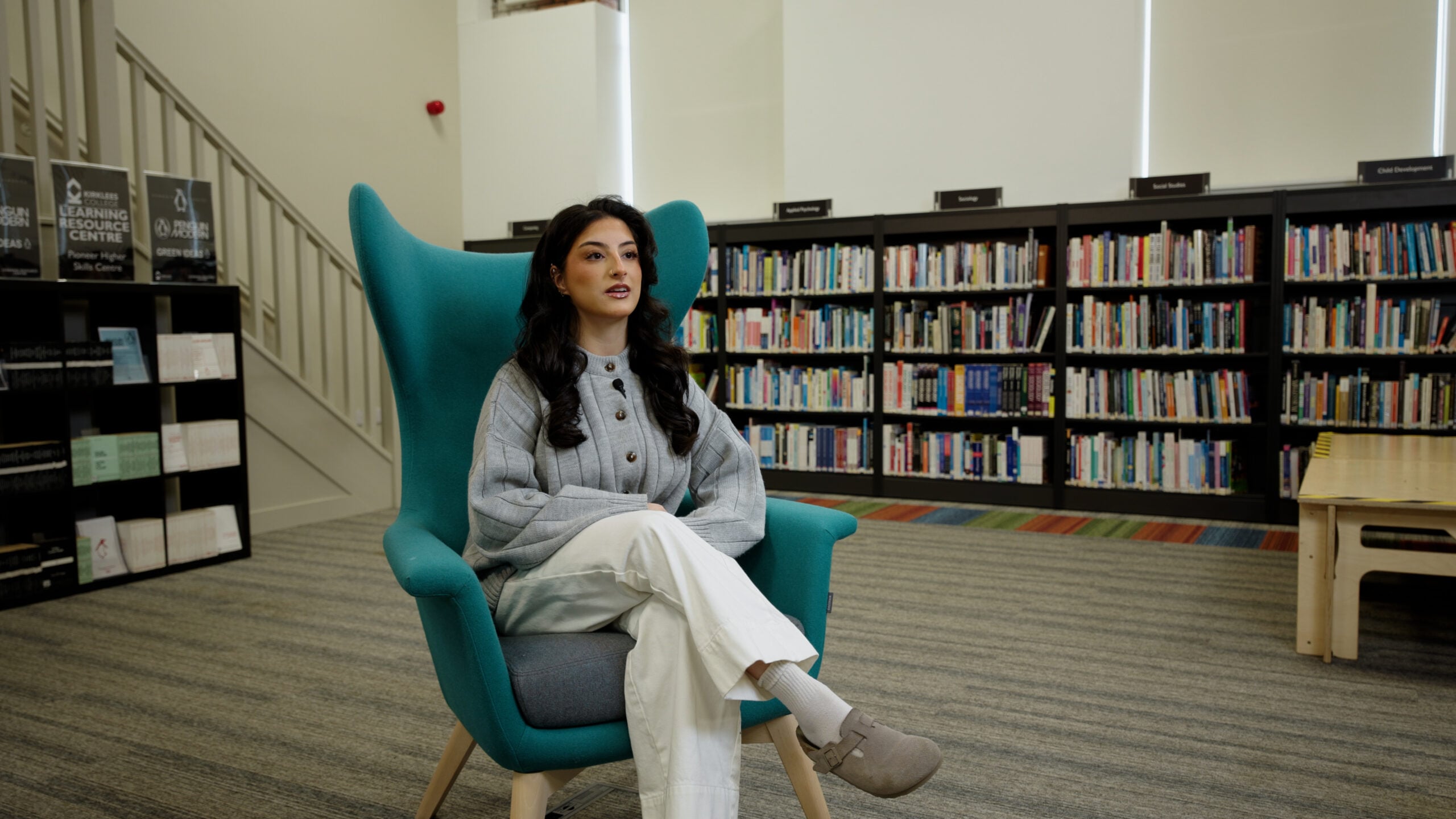 sanaa shaqeel talks to camera