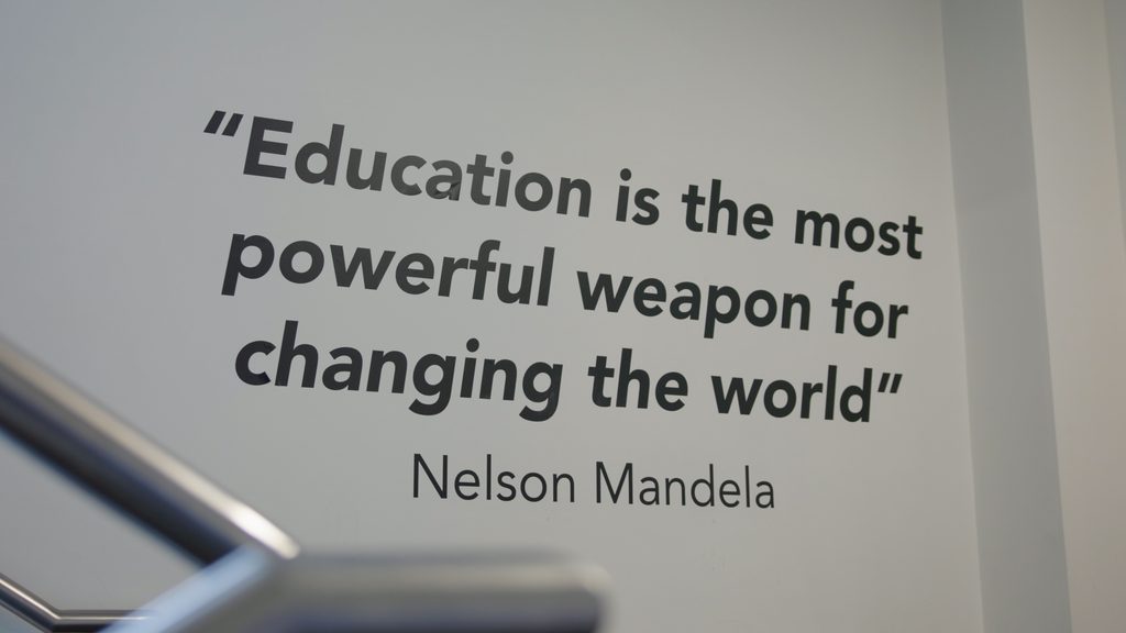 quote on the waall at kirklees college