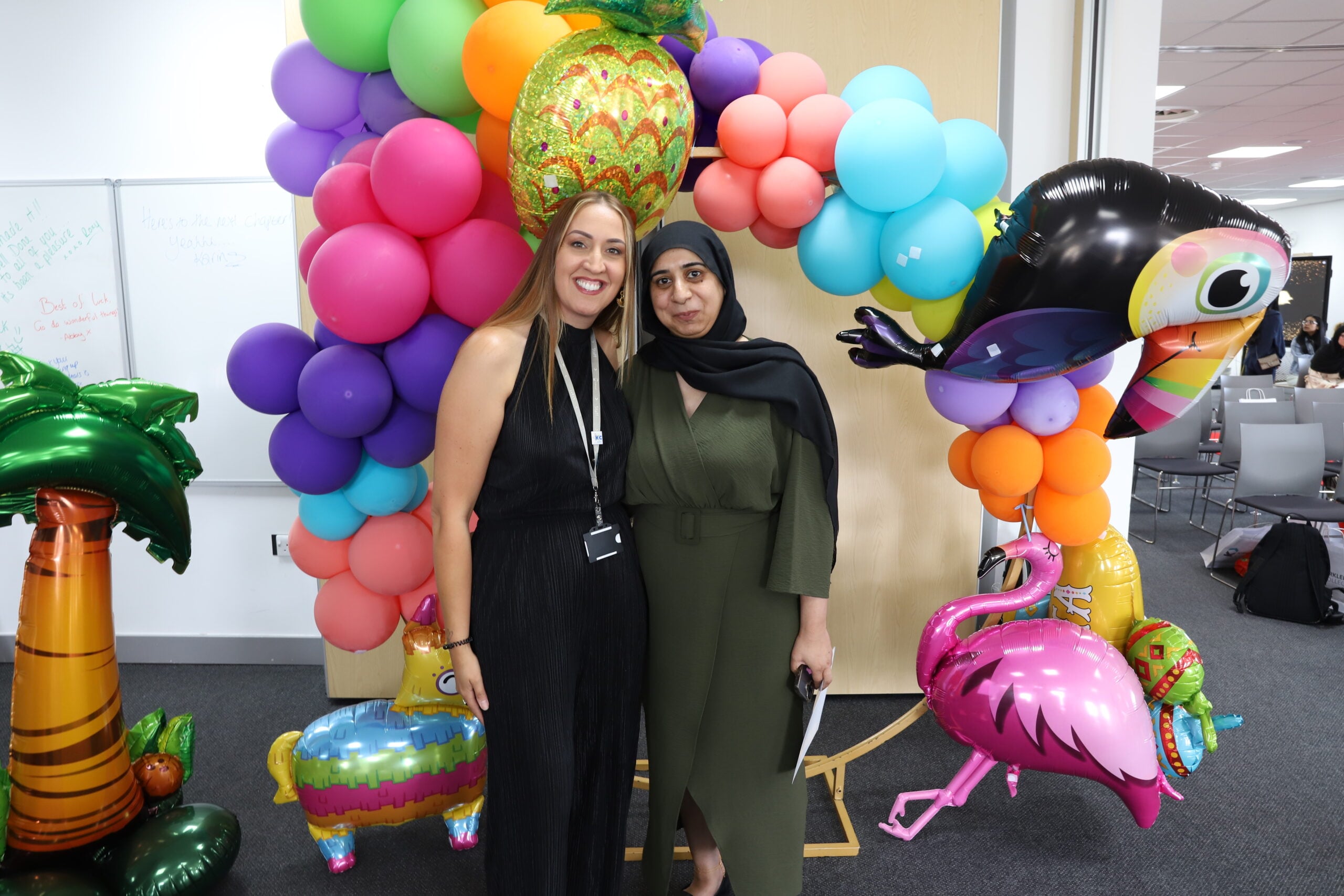 sumayya joggee poses for picture with tutor