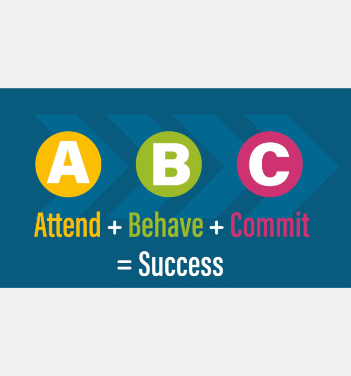 abc attend + behave + commit = success logo (2)